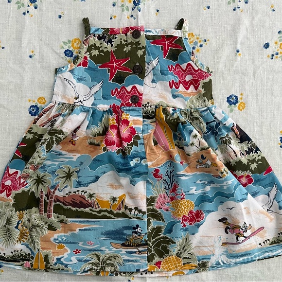 Baby Disney Tropical Hawaiian Print Sleeveless Dress 9-12 Months - Picture 7 of 10